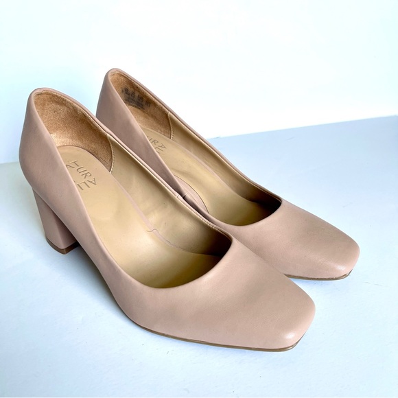 Naturalizer Shoes Naturalizer Nude Tan Block Heel Pumps Sz 85